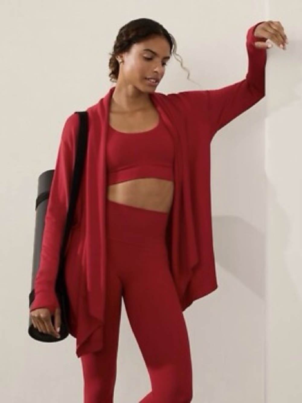 Athleta Pranayama Wrap Cardigan Size 2X Plus Clover Berry #882498
